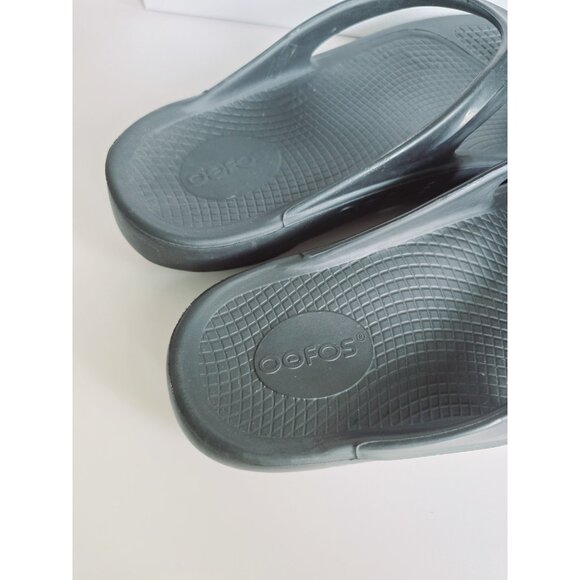 OOFOS OOlala Black Flip Flop Sandals Slip On Comfort Arch Support Women Shoes 11 - Picture 7 of 10